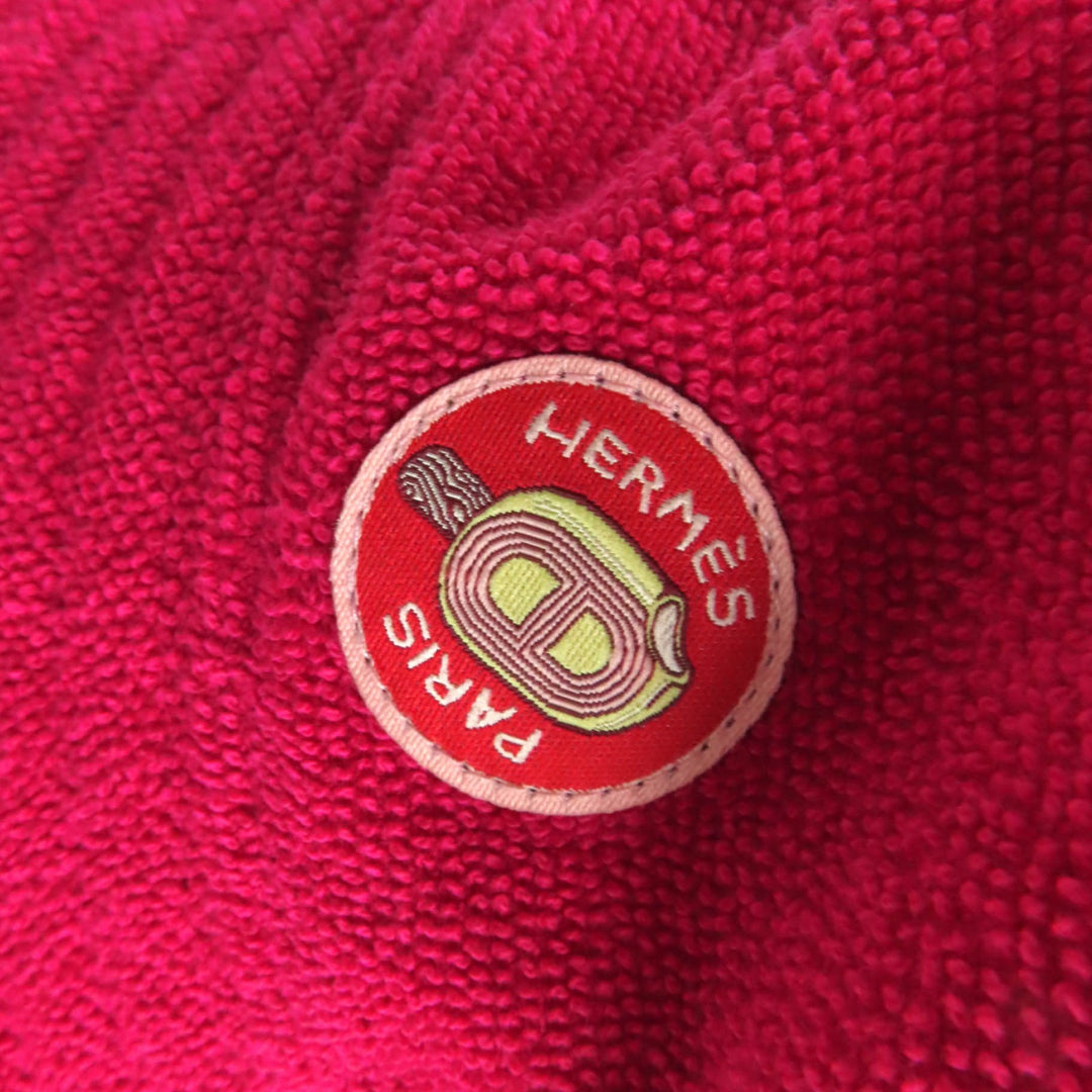 Great HERMES hat Davis Hat Pile bucket hat with logo patch shocking