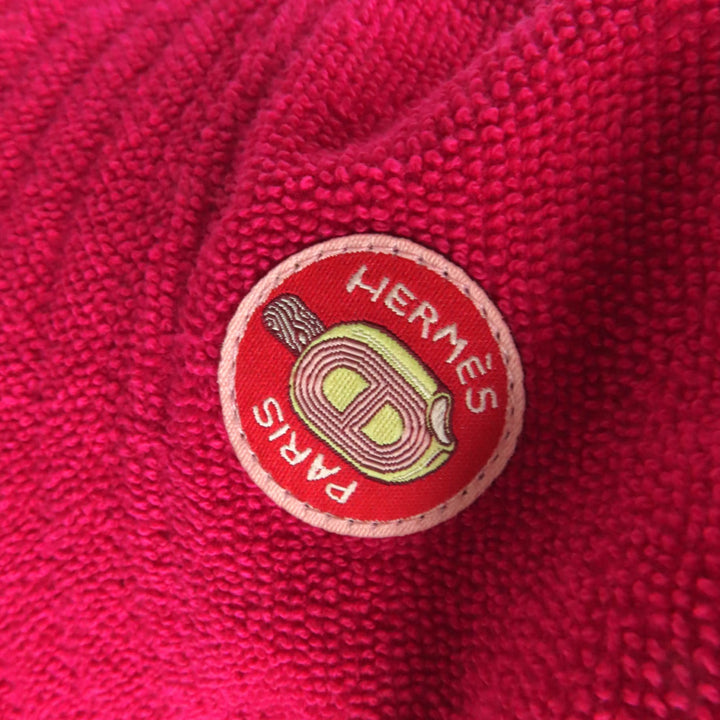 Great HERMES hat Davis Hat Pile bucket hat with logo patch shocking