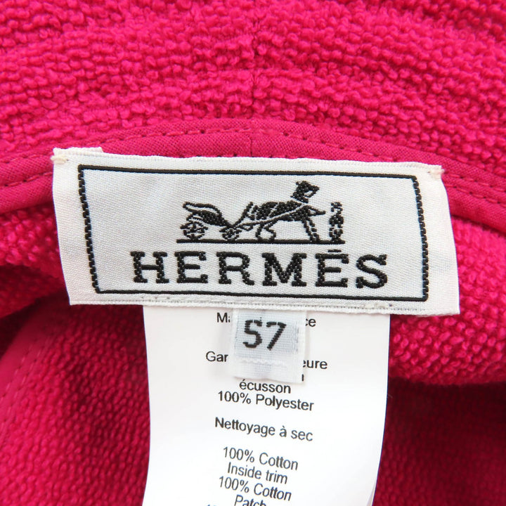 Great HERMES hat Davis Hat Pile bucket hat with logo patch shocking