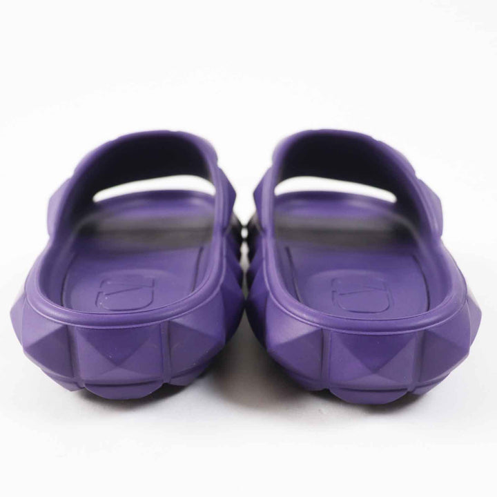 Excellent Valentino Garavani Sandals Roman Stud Turtleneck purple rubber 38