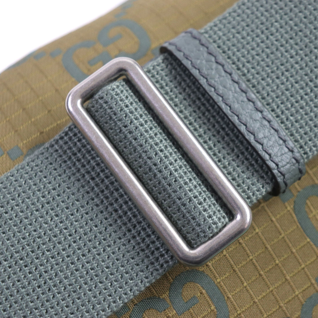 Excellent GUCCI Waist bag GG Ripstop Belt Bag Sling bag khaki Nylon mens 792287