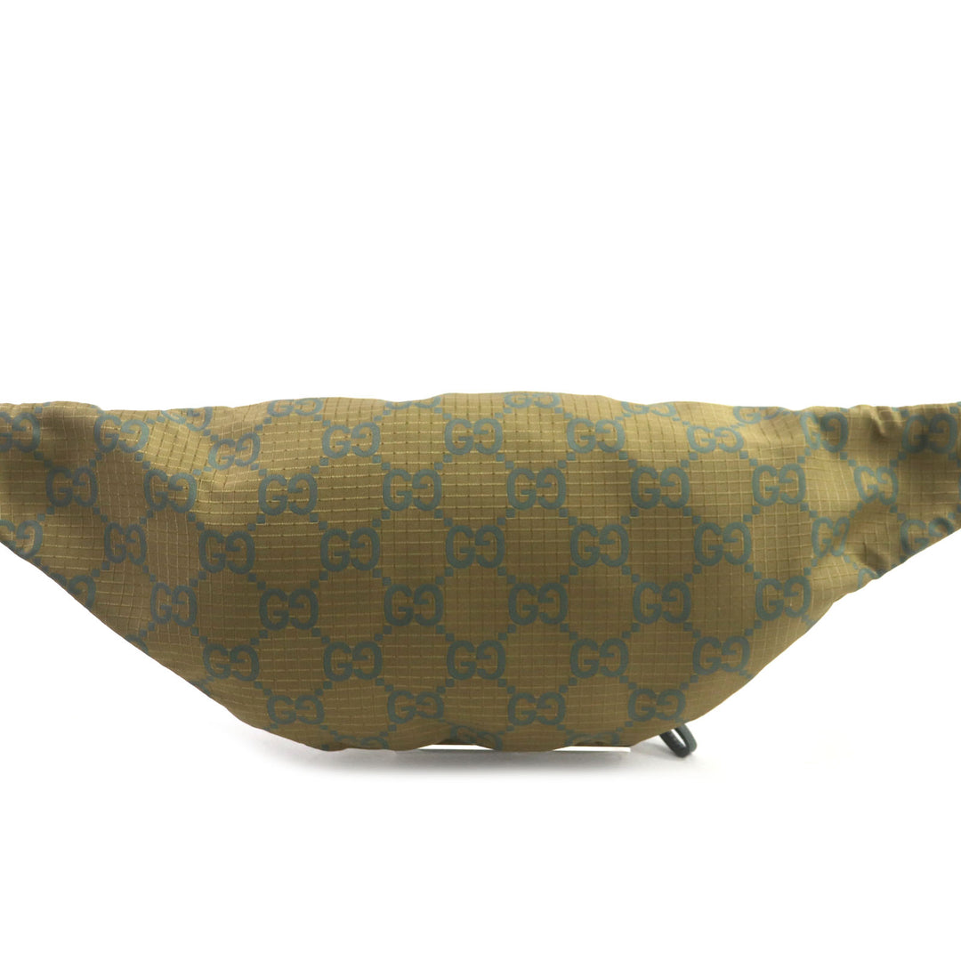 Excellent GUCCI Waist bag GG Ripstop Belt Bag Sling bag khaki Nylon mens 792287
