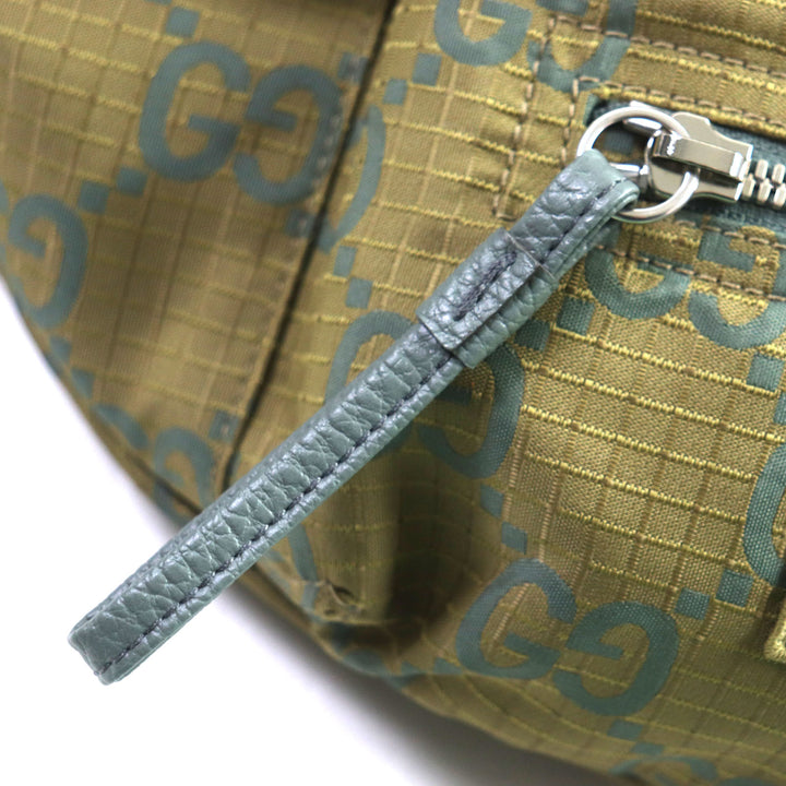 Excellent GUCCI Waist bag GG Ripstop Belt Bag Sling bag khaki Nylon mens 792287
