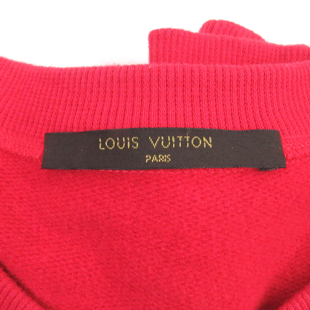 Great LOUIS VUITTON×Supreme sweat Monogram logo embroidery Red cotton M HDY93W