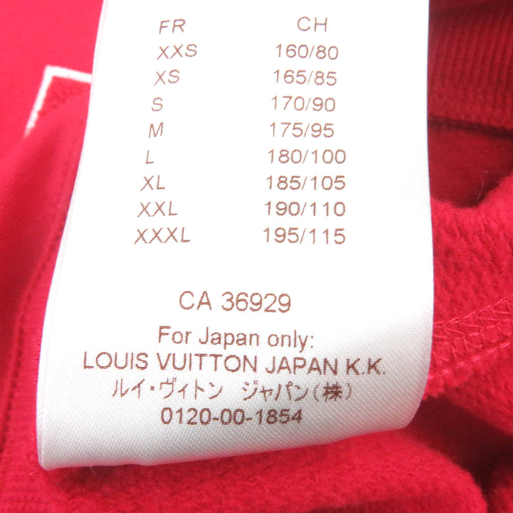 Great LOUIS VUITTON×Supreme sweat Monogram logo embroidery Red cotton mens M HDY93W