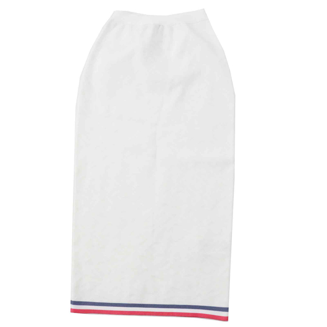 Excellent FENDI skirt Logo pattern White pink gray Rayon Women 36 FZQ719 ANZE