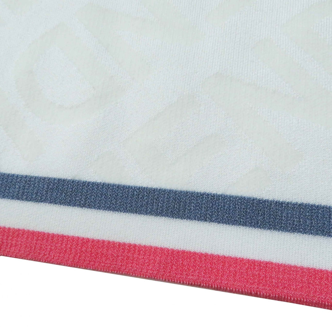 Excellent FENDI skirt Logo pattern White pink gray Rayon Women 36 FZQ719 ANZE