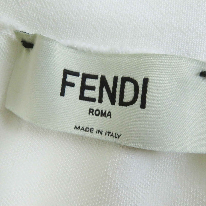 Excellent FENDI skirt Logo pattern White pink gray Rayon Women 36 FZQ719 ANZE