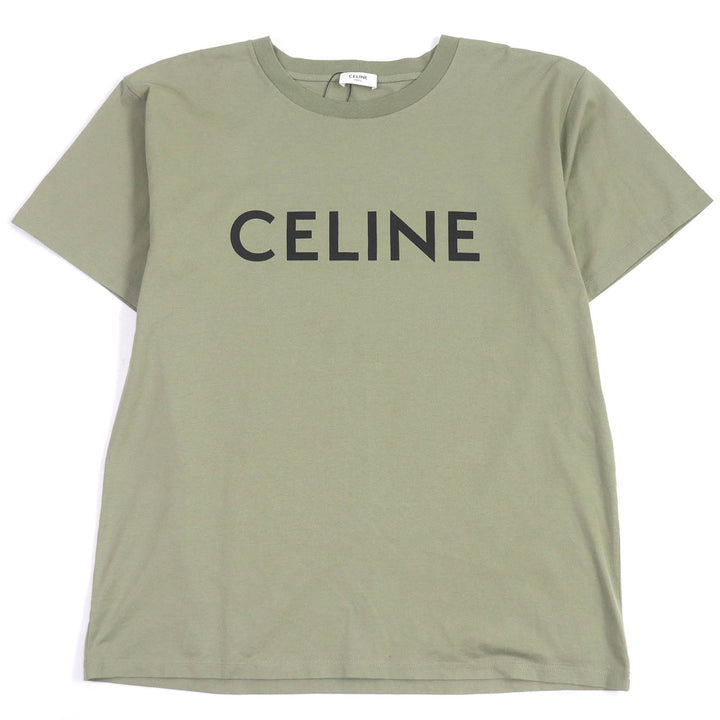 Pristine CELINE Short sleeve T-shirt Logo Print Short Sleeve Loose mens S