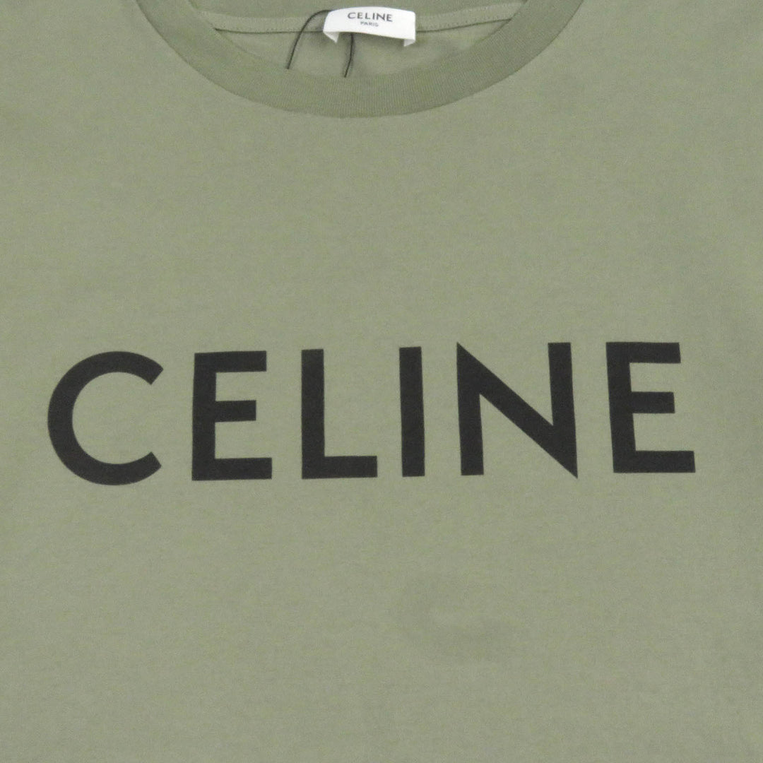 Pristine CELINE Short sleeve T-shirt Logo Print Short Sleeve Loose mens S