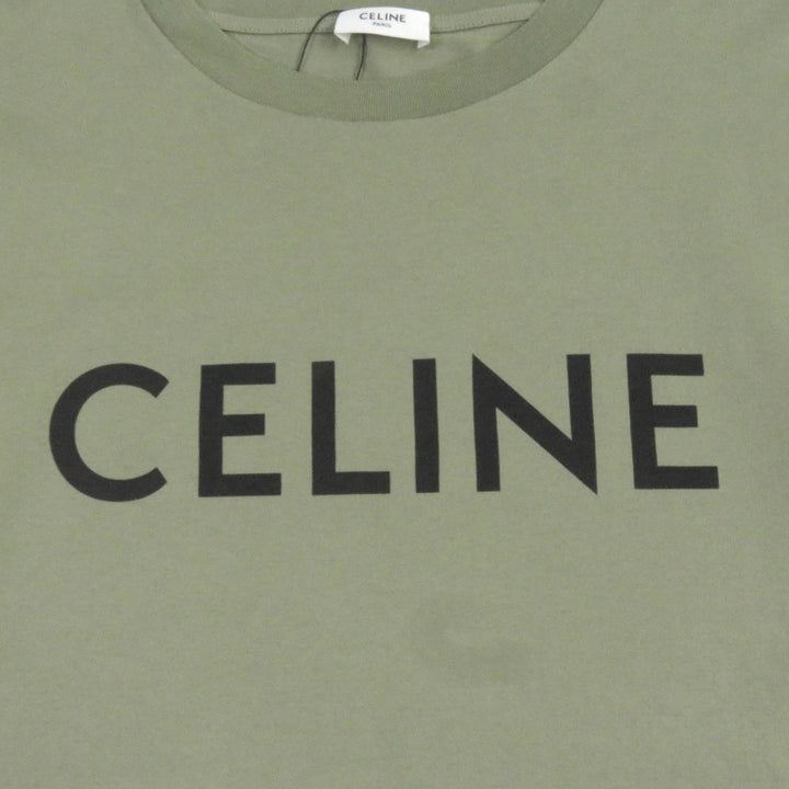 Pristine CELINE Short sleeve T-shirt Logo Print Short Sleeve Loose mens S