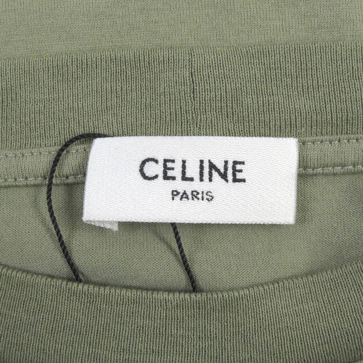 Pristine CELINE Short sleeve T-shirt Logo Print Short Sleeve Loose mens S