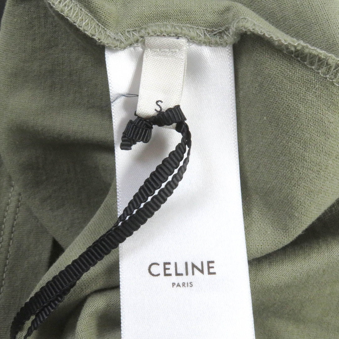 Pristine CELINE Short sleeve T-shirt Logo Print Short Sleeve Loose mens S
