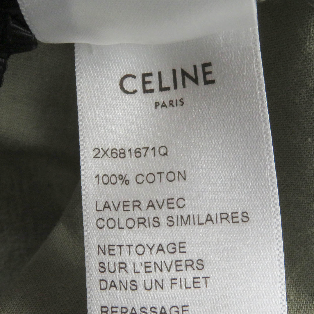 Pristine CELINE Short sleeve T-shirt Logo Print Short Sleeve Loose mens S