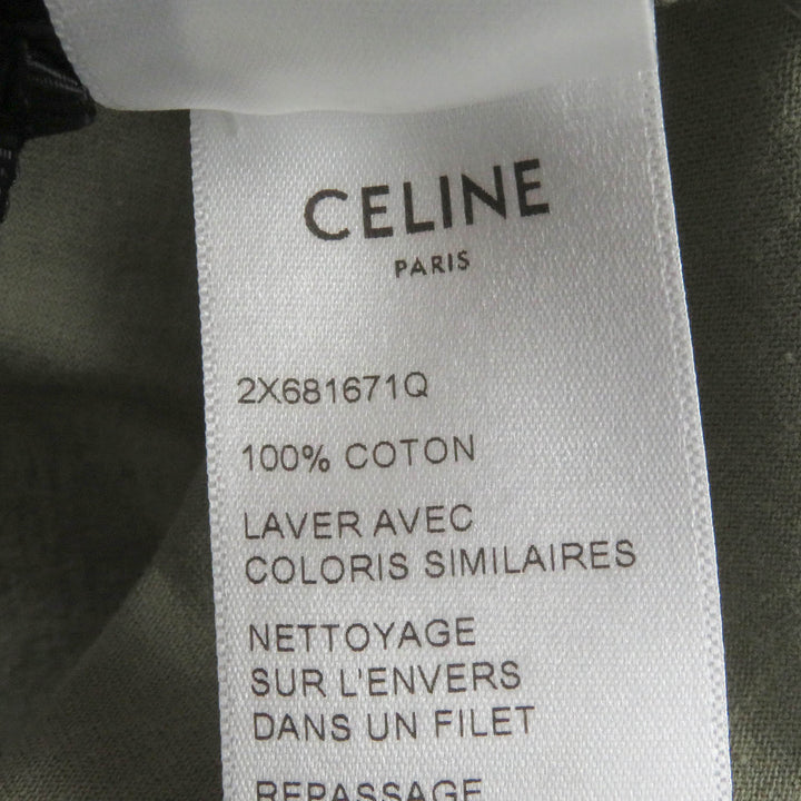 Pristine CELINE Short sleeve T-shirt Logo Print Short Sleeve Loose mens S
