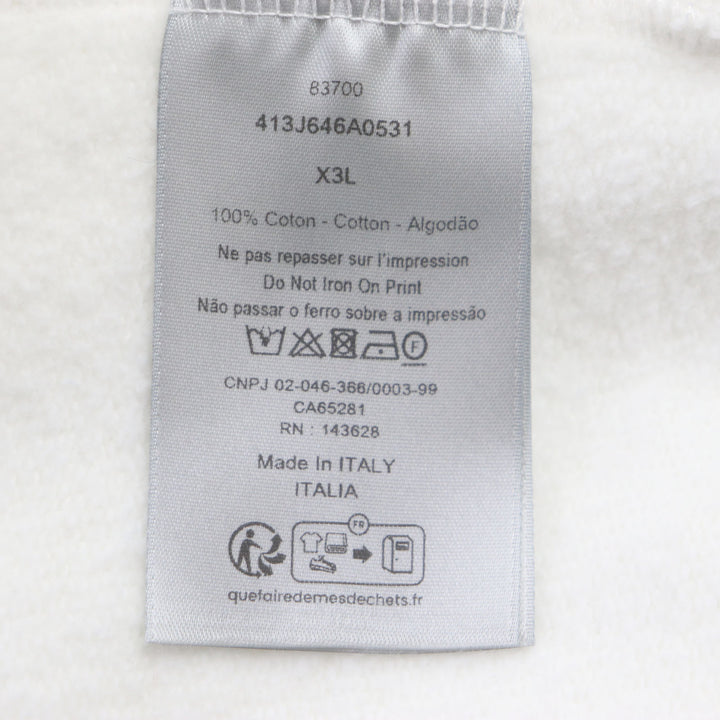 Great DIOR Parker Multi-logo oversized pullover white cotton mens 413J646A0531