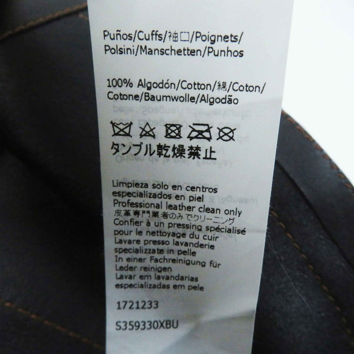 LOEWE Jacket Logo button turn-up black lambskin Women S359330XBU