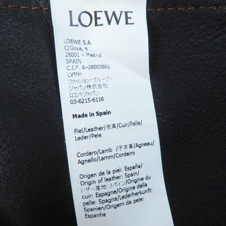 LOEWE Jacket Logo button turn-up black lambskin Women S359330XBU