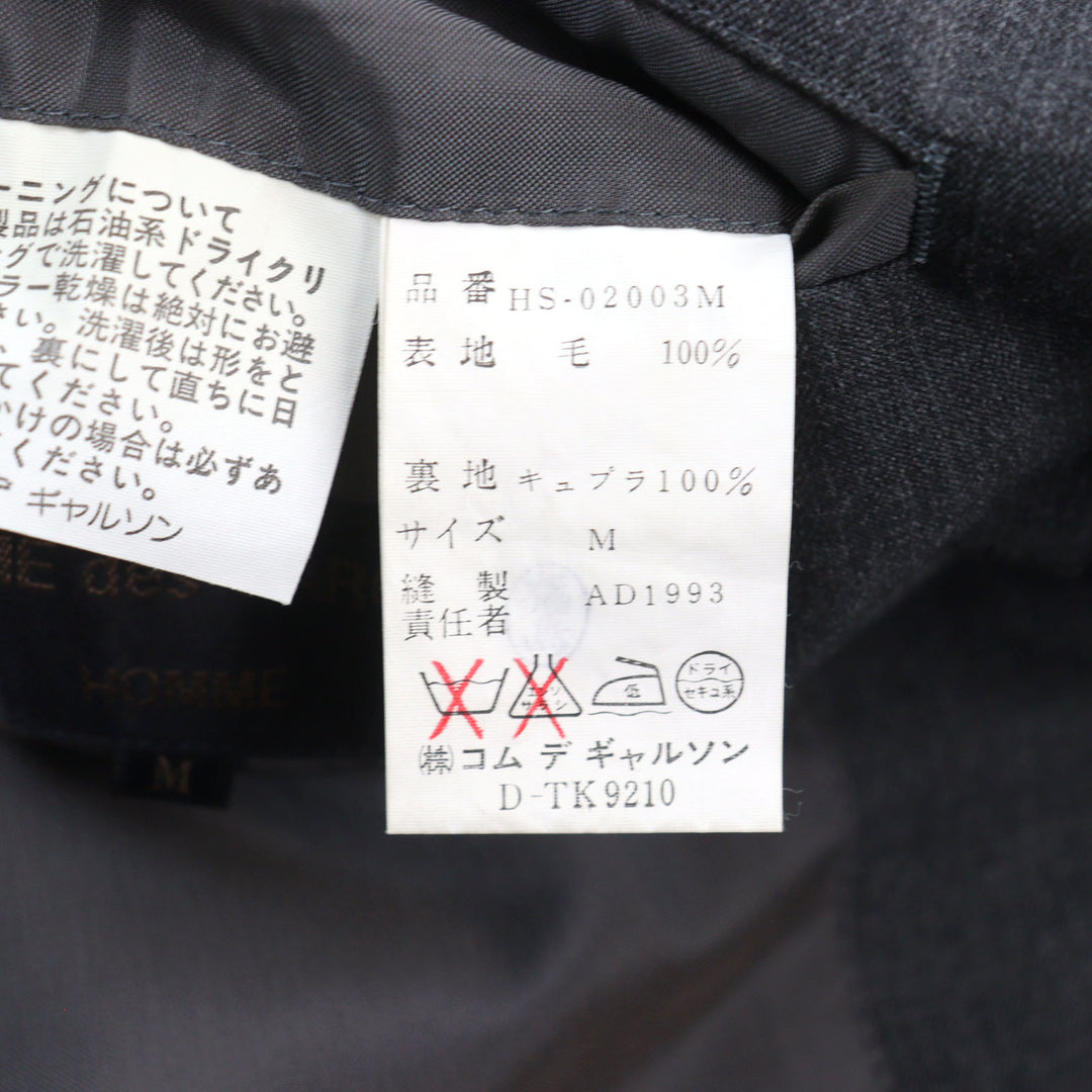 Excellent COMME des GARCONS HOMME tailored jacket 90's AD1993 wool mens M HS-02003M