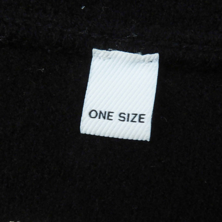 Great BURBERRY poncho Back logo hooded cape/ Black White wool Women 8031544