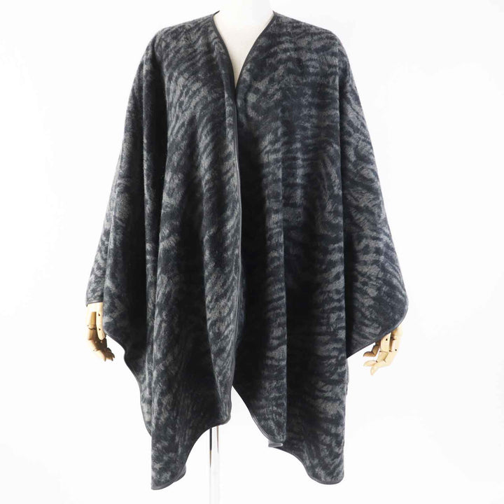 Great Loro Piana poncho Piping gram skin animal pattern cape with logo cashmere