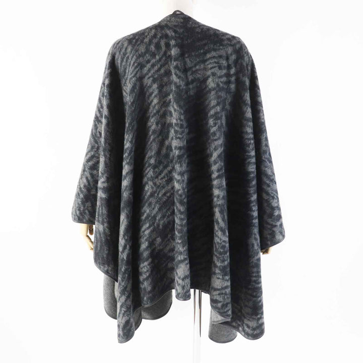 Great Loro Piana poncho Piping gram skin animal pattern cape with logo cashmere