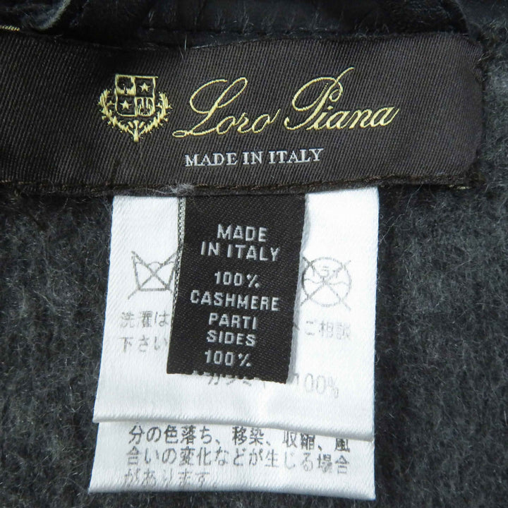 Great Loro Piana poncho Piping gram skin animal pattern cape with logo cashmere