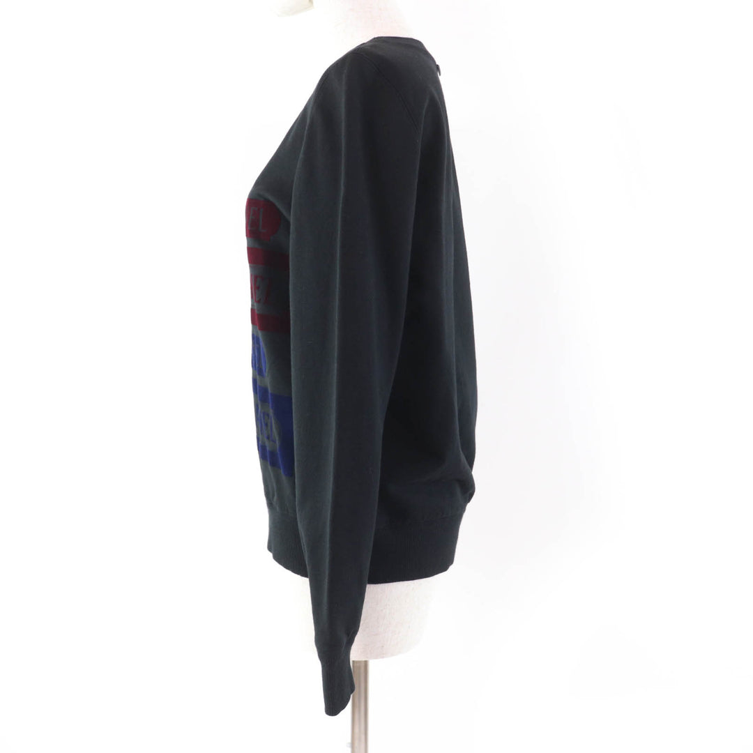 Very Good CHANEL sweat Gabriel COCO Mark Flocked Logo black cotton Women 38 P57408K07541