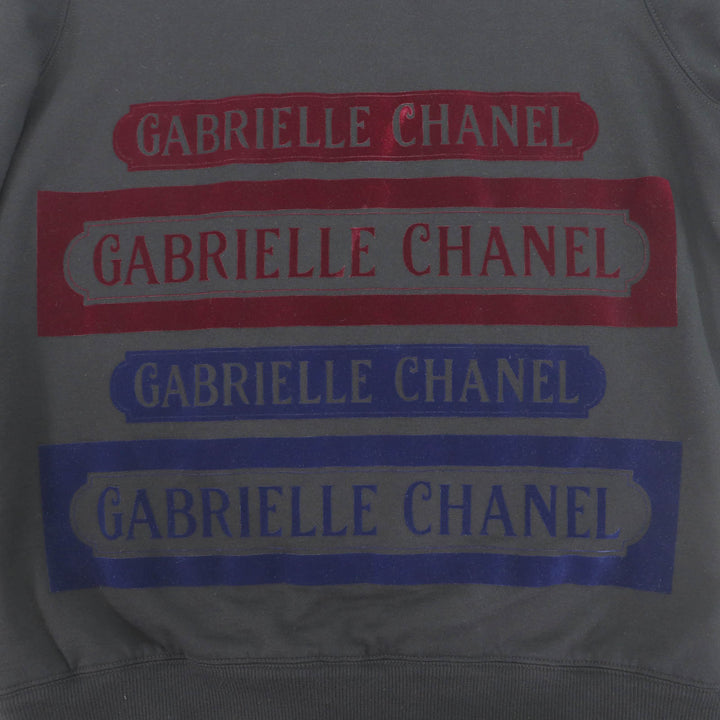 Very Good CHANEL sweat Gabriel COCO Mark Flocked Logo black cotton Women 38 P57408K07541