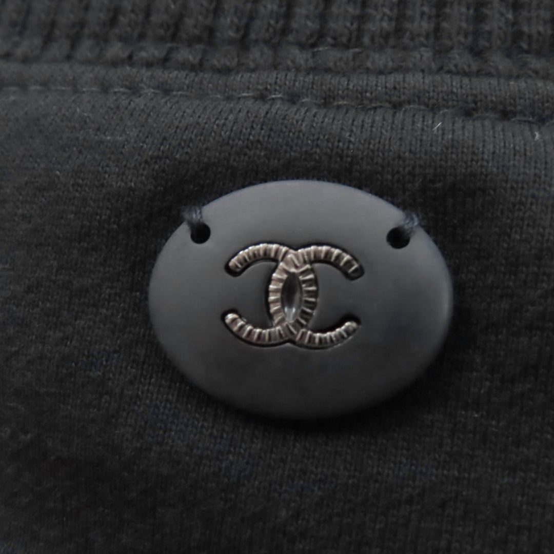 Very Good CHANEL sweat Gabriel COCO Mark Flocked Logo black cotton Women 38 P57408K07541