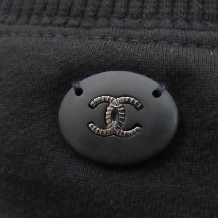 Very Good CHANEL sweat Gabriel COCO Mark Flocked Logo black cotton Women 38 P57408K07541