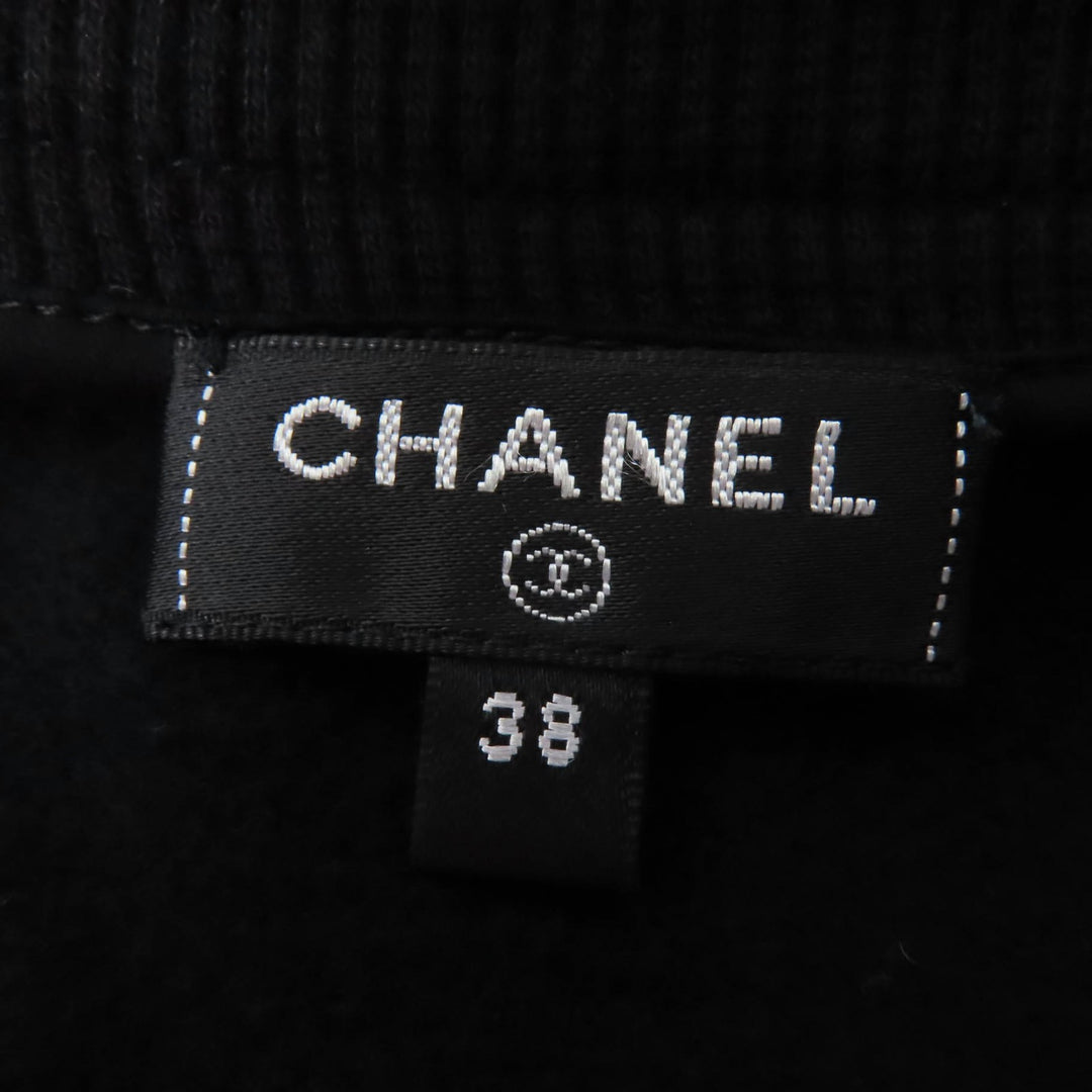Very Good CHANEL sweat Gabriel COCO Mark Flocked Logo black cotton Women 38 P57408K07541
