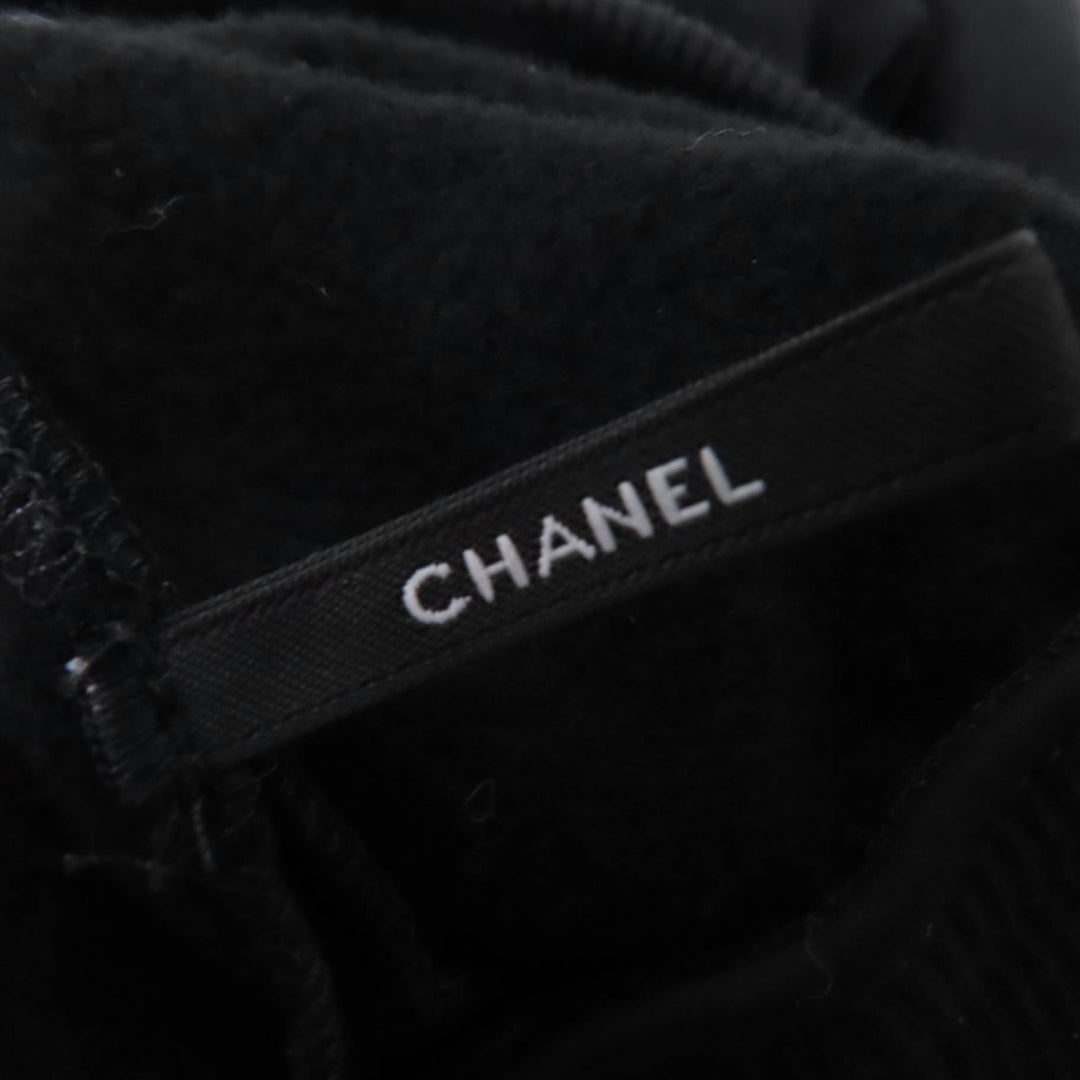 Very Good CHANEL sweat Gabriel COCO Mark Flocked Logo black cotton Women 38