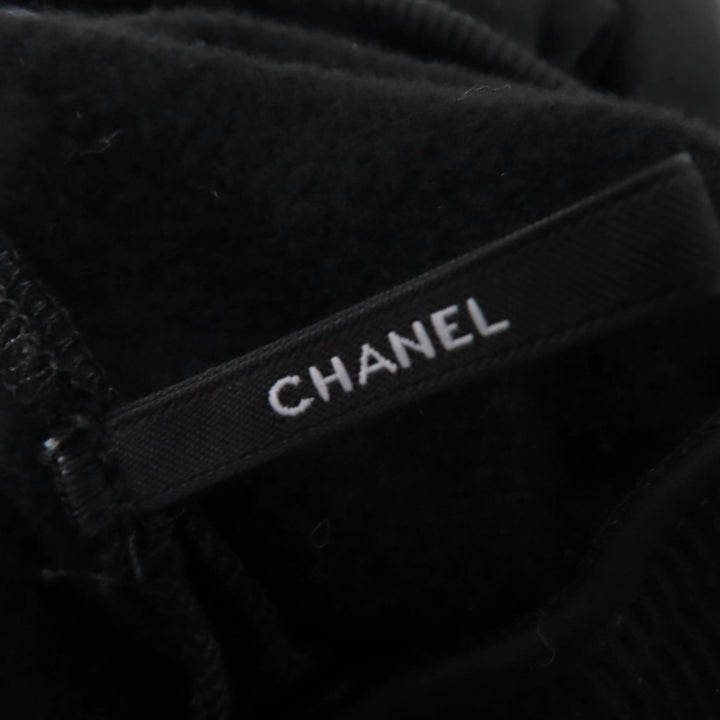 Very Good CHANEL sweat Gabriel COCO Mark Flocked Logo black cotton Women 38