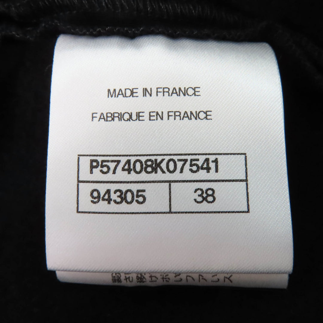 Very Good CHANEL sweat Gabriel COCO Mark Flocked Logo black cotton Women 38