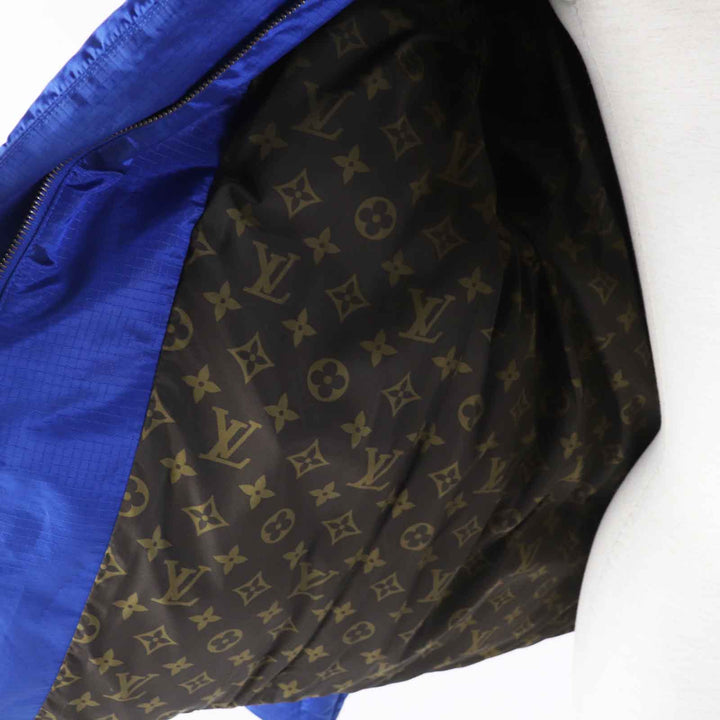 LOUIS VUITTON Down jacket Belted Monogram lining blue Nylon Women 34
