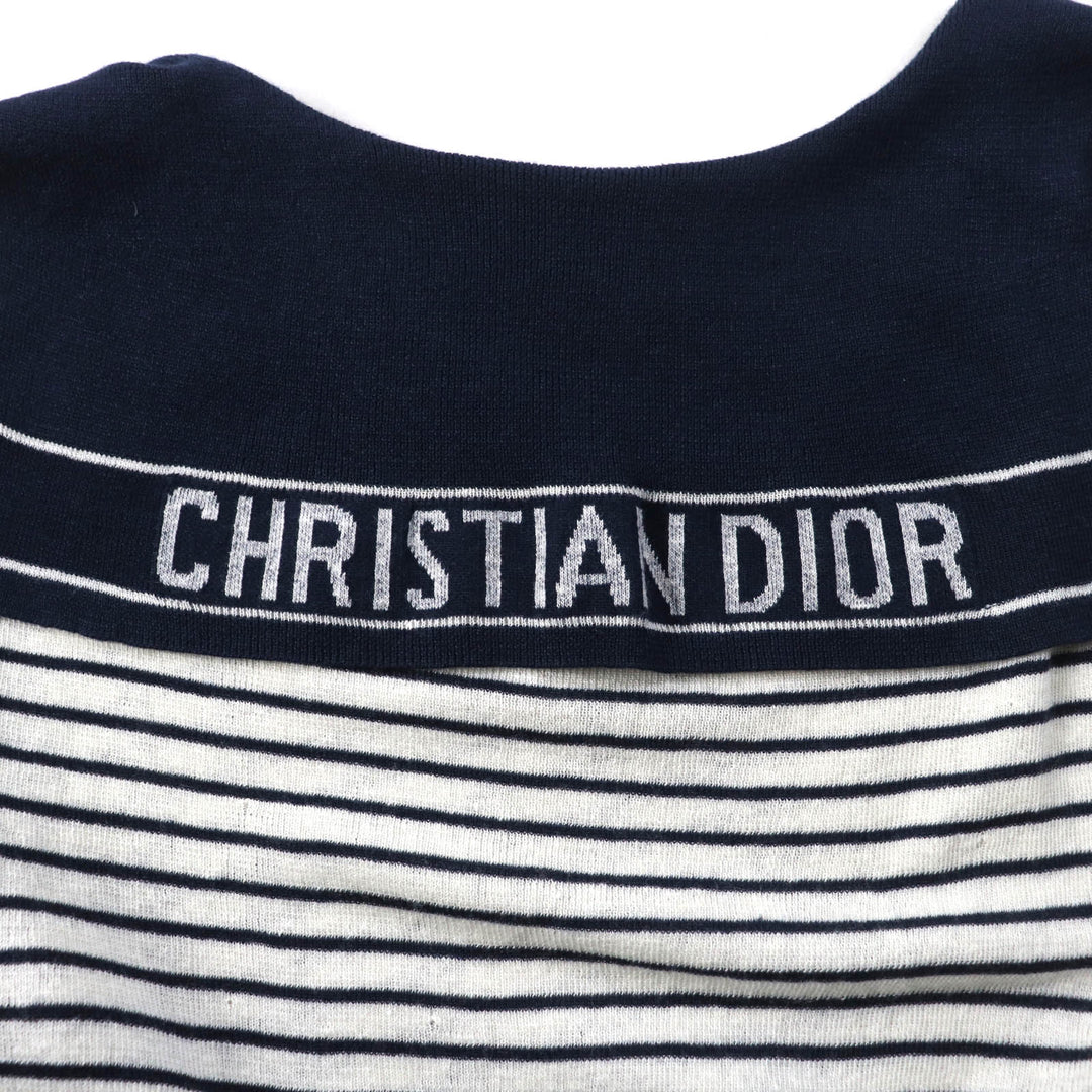 Great Christian Dior tops Sailor collar, knit Multi linen Women 46 444S67AM785