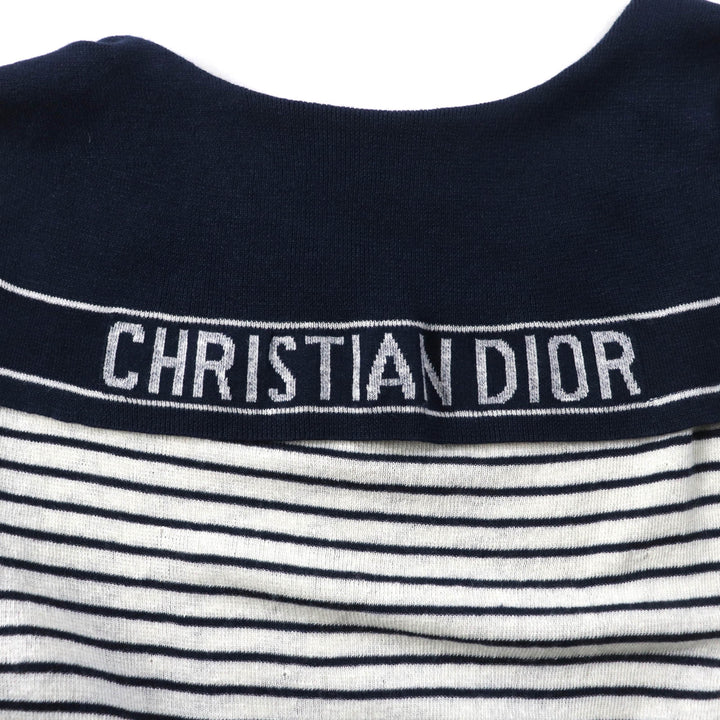 Great Christian Dior tops Sailor collar, knit Multi linen Women 46 444S67AM785