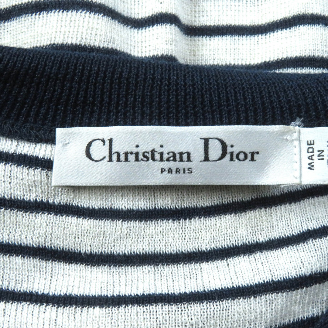 Great Christian Dior tops Sailor collar, knit Multi linen Women 46 444S67AM785