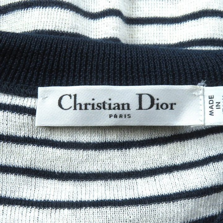 Great Christian Dior tops Sailor collar, knit Multi linen Women 46 444S67AM785
