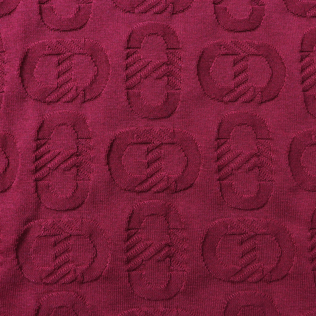 Excellent HERMES knit Chaine d'Ancre Wide Sleeve Red series silk Women 34 3E2614D3