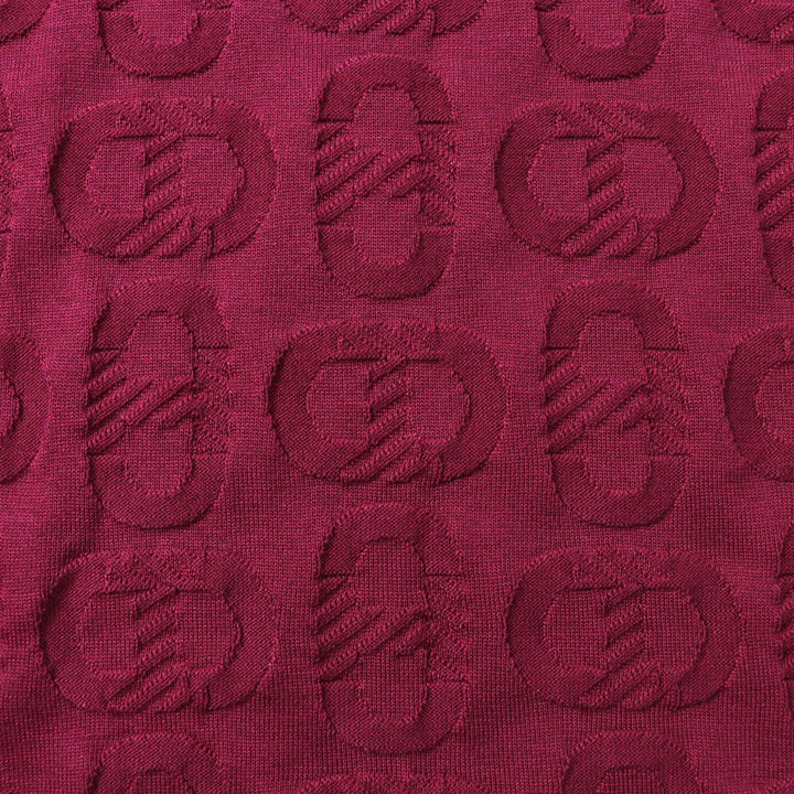 Excellent HERMES knit Chaine d'Ancre Wide Sleeve Red series silk Women 34 3E2614D3