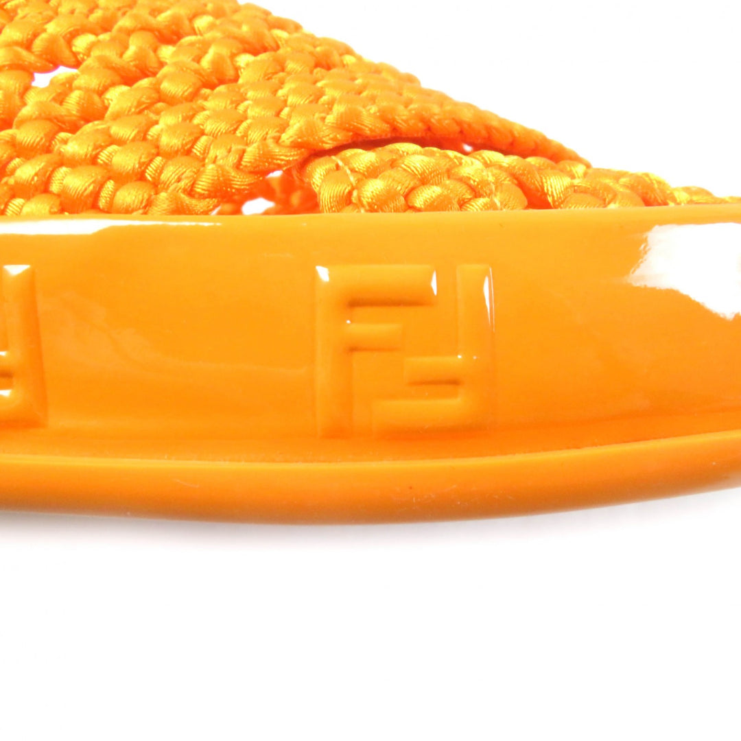 Excellent FENDI Sandals reflection ZUCCA SLIDE SANDALS FLAT Orange Women 36