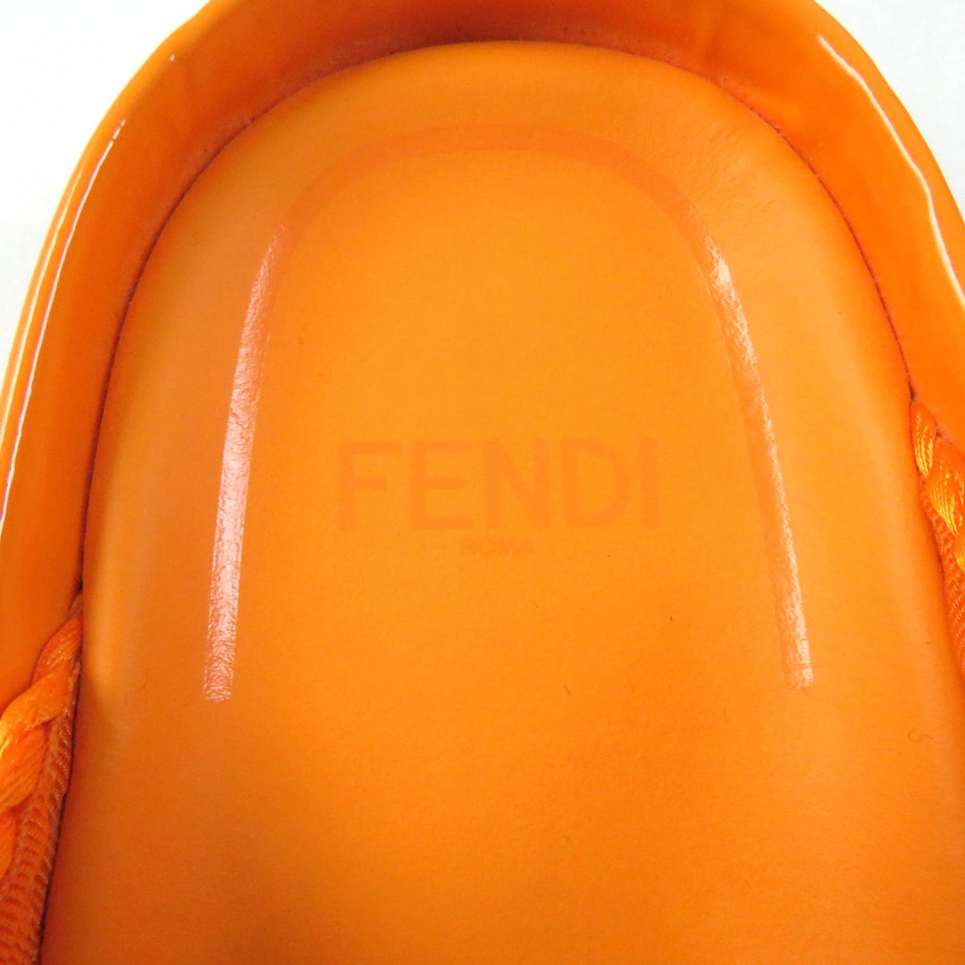 Excellent FENDI Sandals reflection ZUCCA SLIDE SANDALS FLAT Orange Women 36