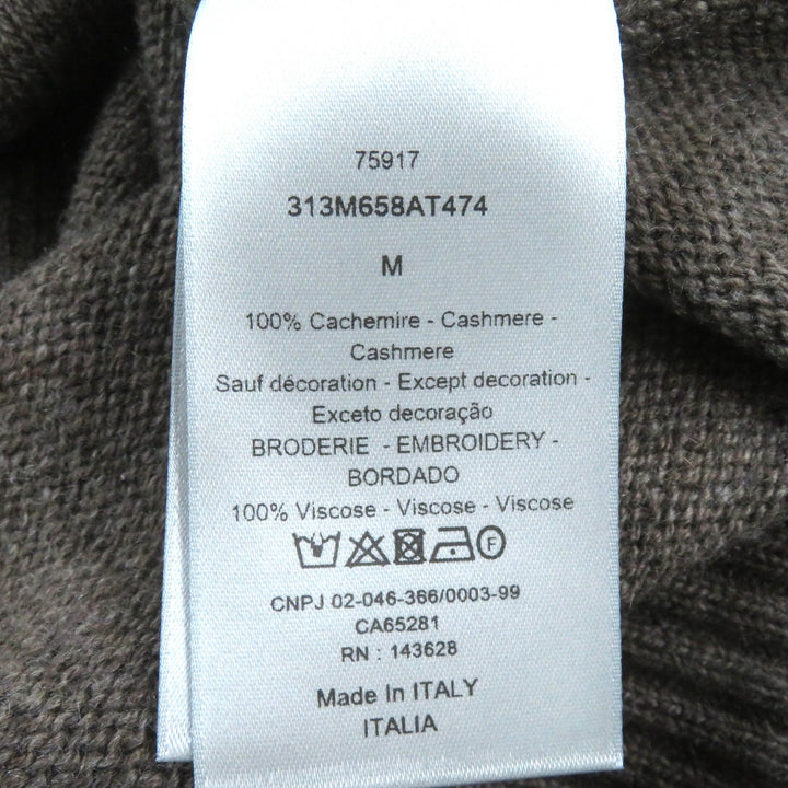 Pristine DIOR Parker knit with embroidered front logo cashmere mens M