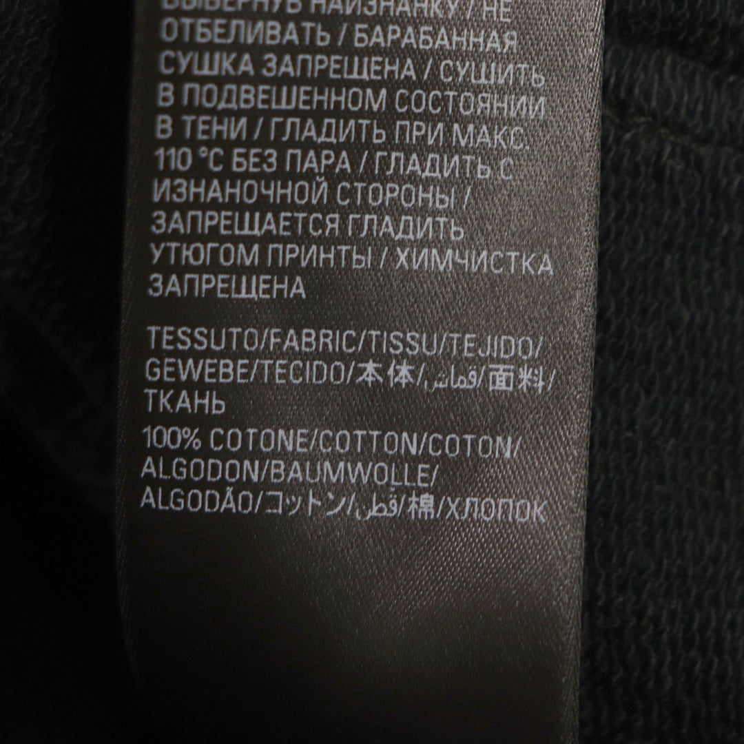Great BALENCIAGA hoodie Distressed logo print large fit pullover black cotton 1