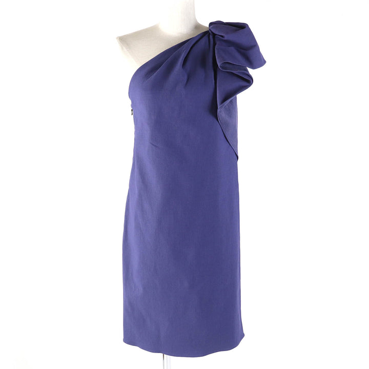 Pristine LANVIN one piece one belt sleeveless dress Purple blue system linen Women 38