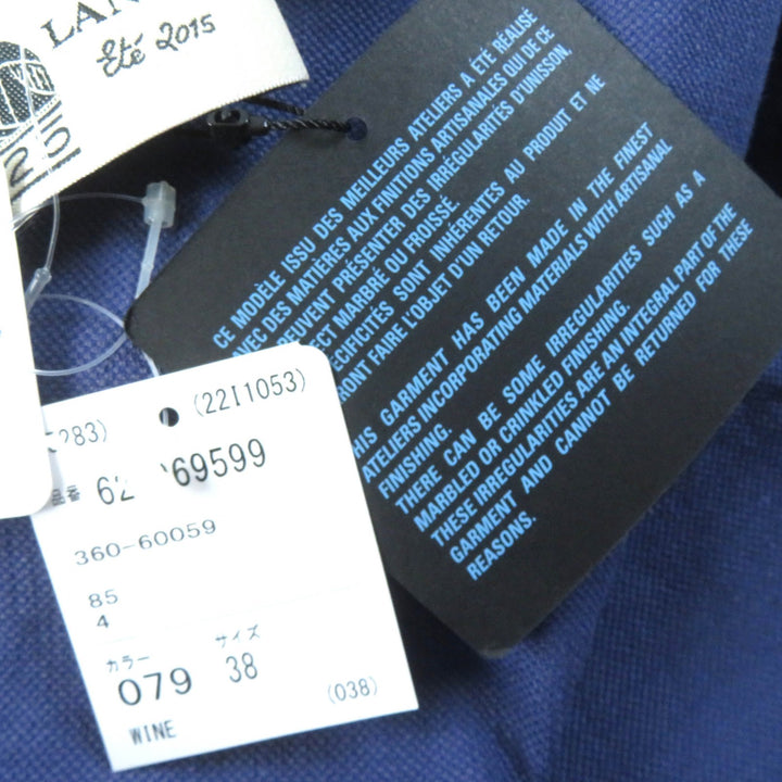 Pristine LANVIN one piece one belt sleeveless dress Purple blue system linen Women 38