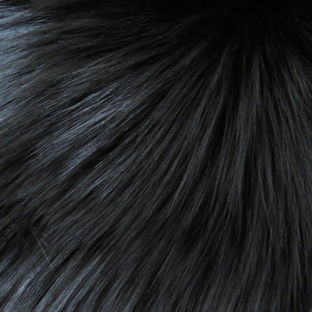 Excellent ADEAM genuine fur coat Half sleeve black Fox FOX Women 34991