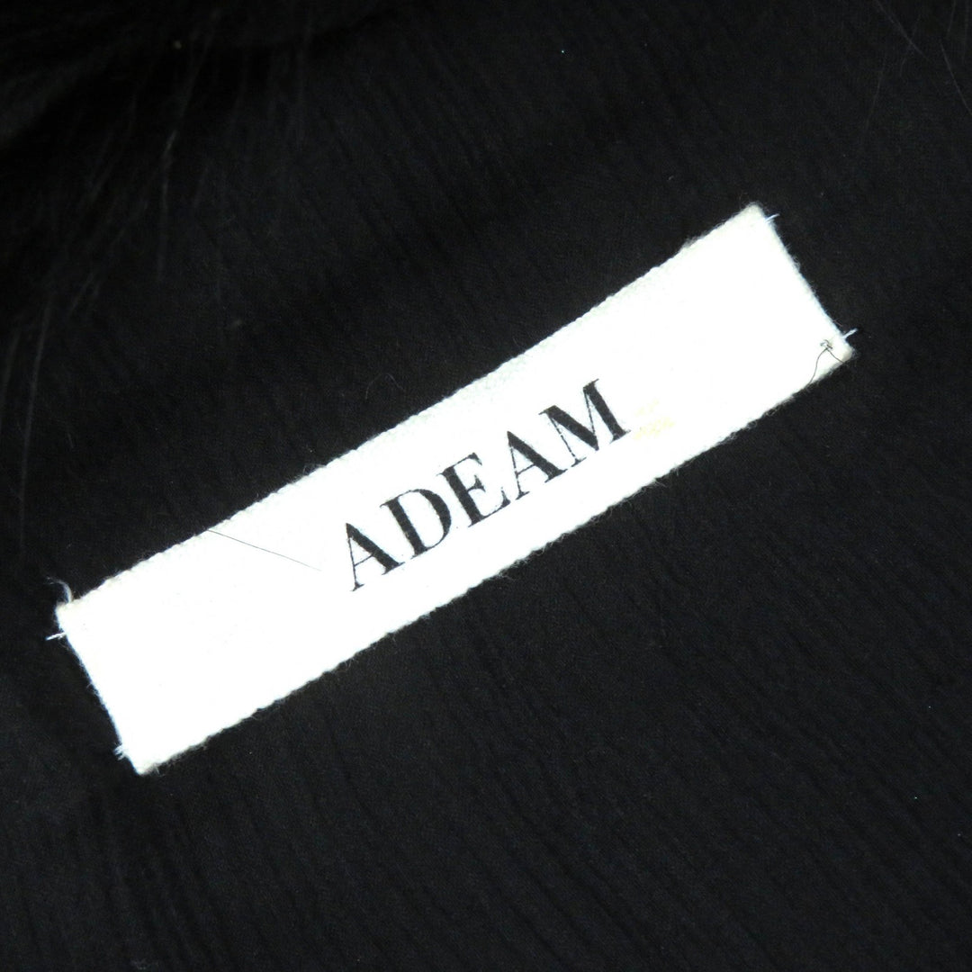 Excellent ADEAM genuine fur coat Half sleeve black Fox FOX Women 34991